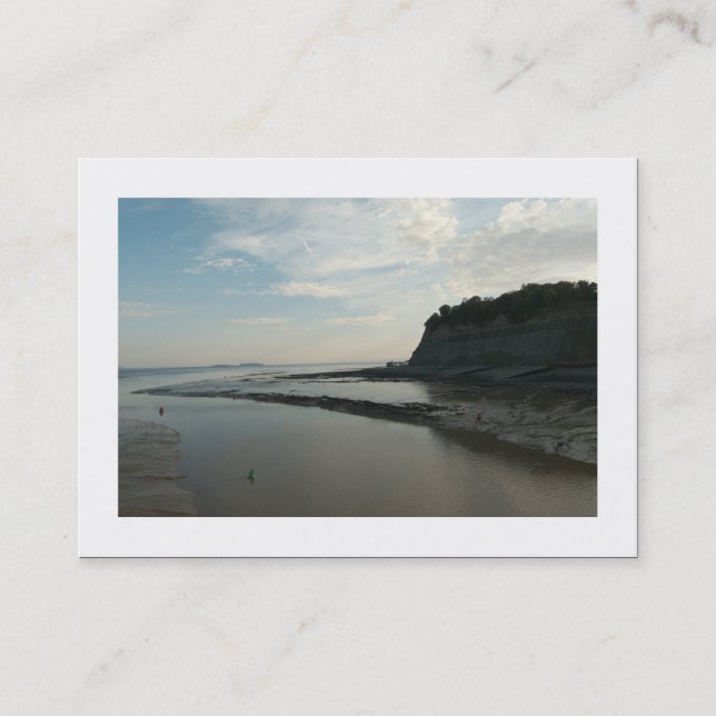 Severn Estuary, Penarth (Bordered) Business Card (Front)