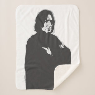 Severus Snape Arms Crossed B-W Sherpa Blanket