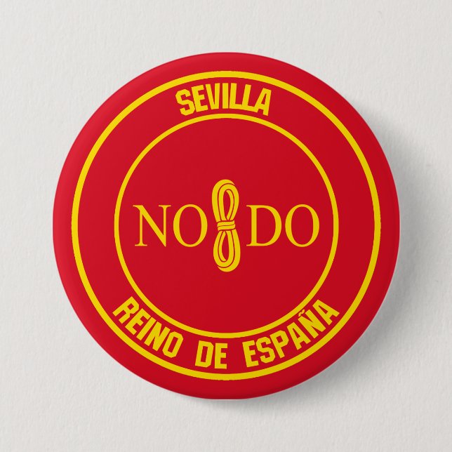 Sevilla Round Emblem 3 Inch Round Button (Front)