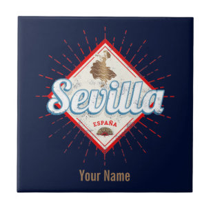 Seville Andalusia Spain Retro Flamenco Vintage Tile