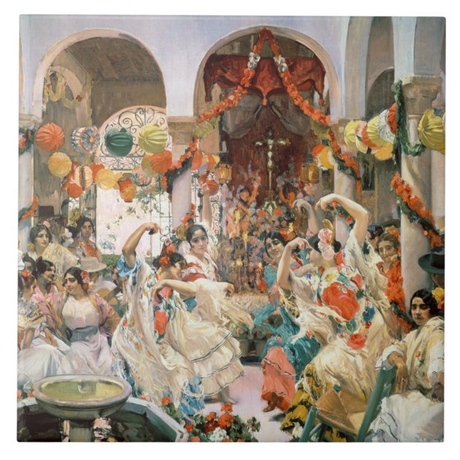 Seville (oil on canvas) tile (Front)