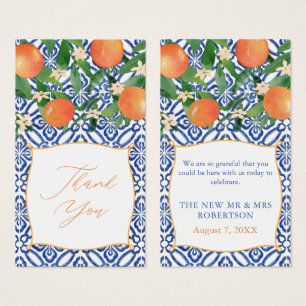 Seville Orange Wedding - Positano Blue - Favor Tag