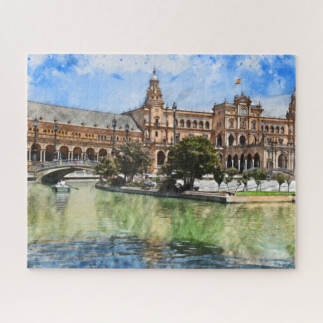 Seville- Plaza De Espana Jigsaw Puzzle (Horizontal)