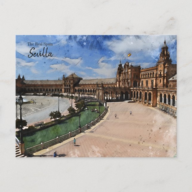 Seville  Plaza de Espana Postcard (Front)