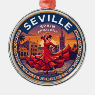 Seville Spain Metal Ornament