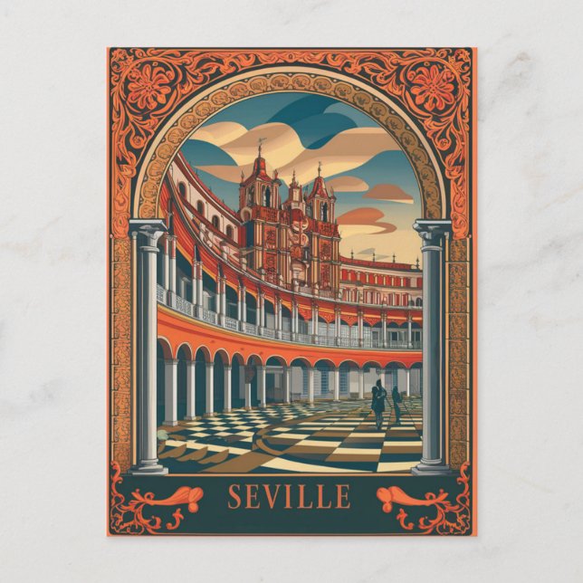 Seville Spain Travel Antique Postcard (Front)