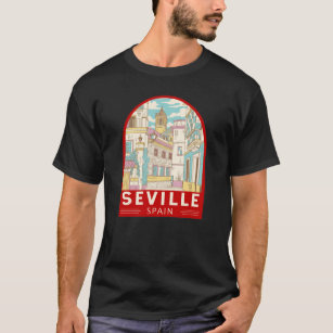 Seville Spain Travel Retro Emblem T-Shirt