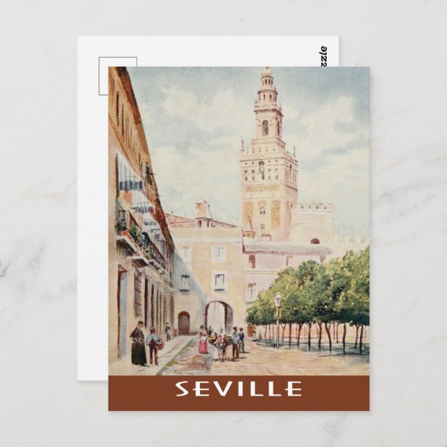 Seville, Spain vintage plaza Postcard (Front/Back)