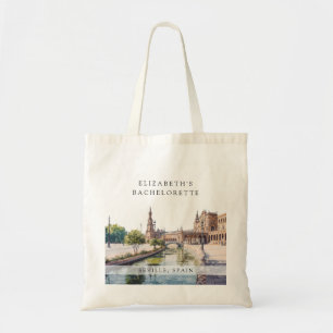 Seville Spain Watercolor Bachelorette Weekend Tote Bag