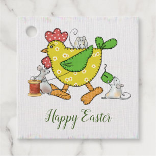 sew chicken favour tags