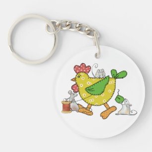 sew chicken keychain