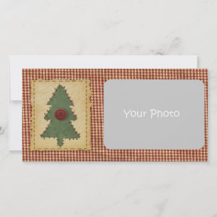 Sew Christmas Tree Custom Christmas Photo Card
