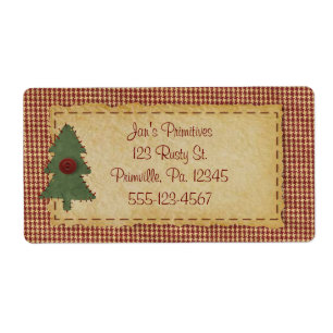 Sew Christmas Tree Holiday Étiquette d'affaires