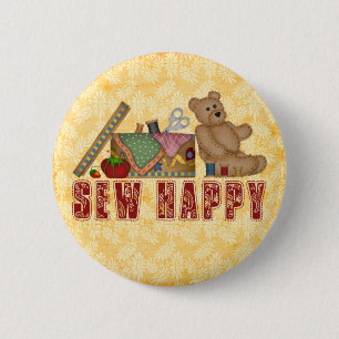Sew Happy 2 Inch Round Button
