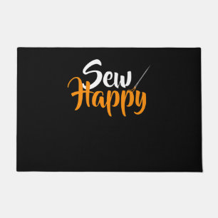 Sew Happy Funny Gifts Quilting Lover Doormat