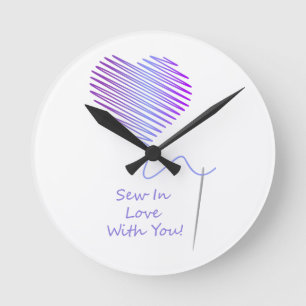 Sew in Love with You Round Clock