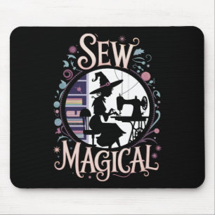 Sew Magical Funny Halloween Sewing  Mouse Pad