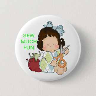SEW MUCH FUN 2 INCH ROUND BUTTON