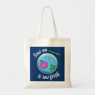 Sew on and Sew Forth Embroidery Picture Tote Bag