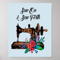 Sew On Vintage Sewing Machine & Floral