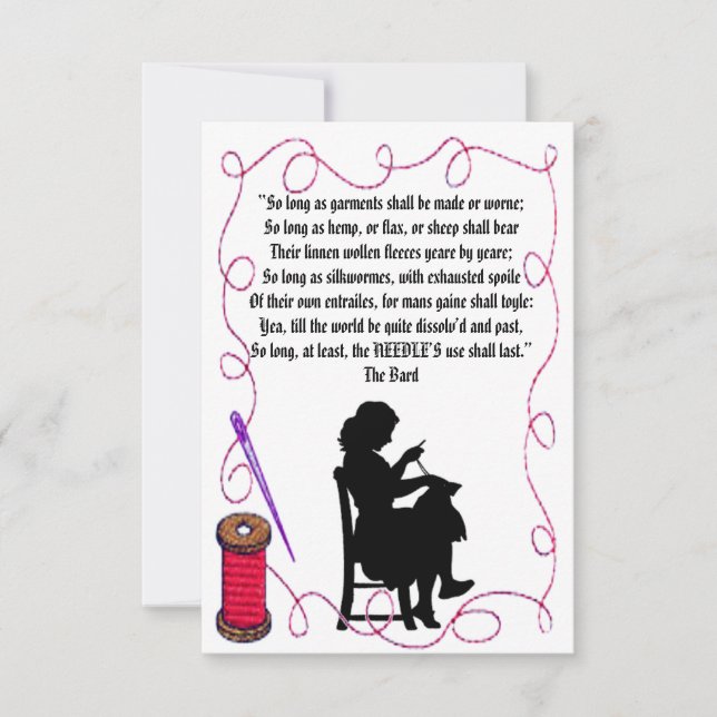 "Sew & Sew" Card (Front)