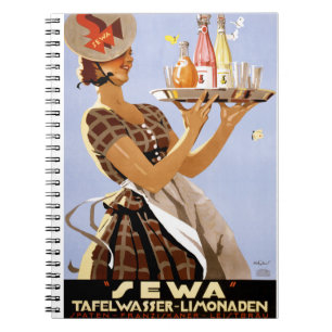 Sewa German Vintage Poster Restored Notebook