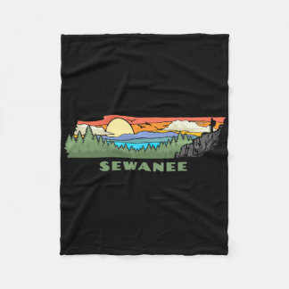 Sewanee Tennessee Nature Outdoor Hiking Retro Fleece Blanket