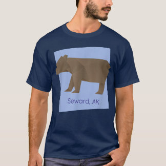 Seward AK Brown Origami Bear Abstract Geometrical T-Shirt
