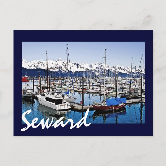 Seward, Alaska, U.S.A. Postcard (Front)