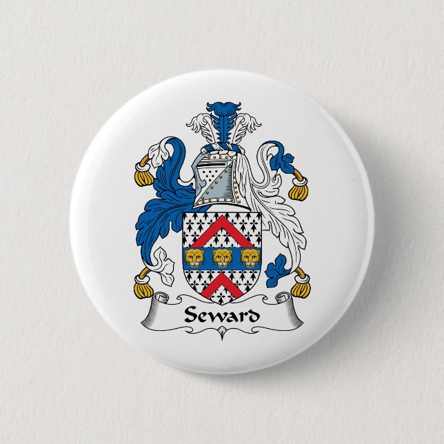 Seward Family Crest 2 Inch Round Button (Front)