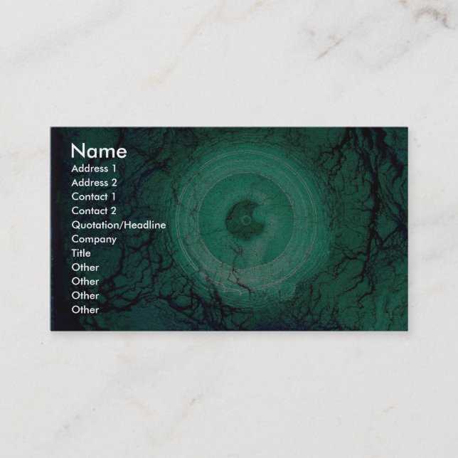Sewer art spinning lights business card (Front)