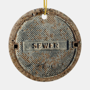 Sewer Manhole Cover Official Ceramic Ornament