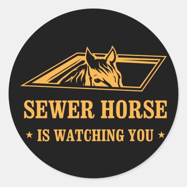 SewerHorse2 Classic Round Sticker (Front)