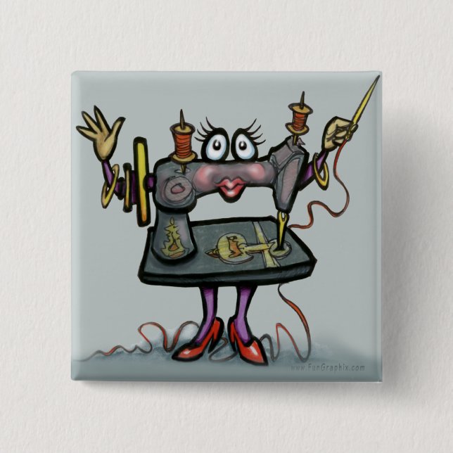 Sewing 2 Inch Square Button (Front)