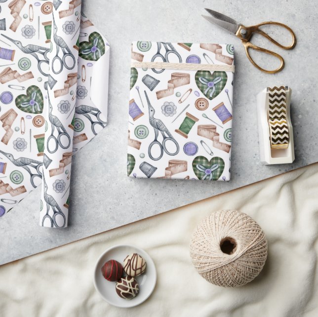 Sewing Accessories Wrapping Paper (Crafts)