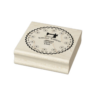 Sewing Address Rubber Stamp