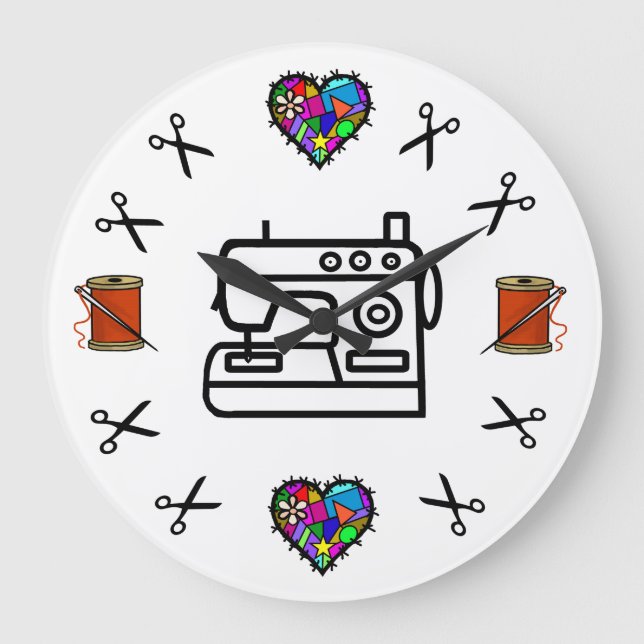 Sewing and Quilting Wall Clock (Front)