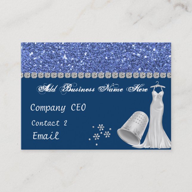 Sewing Bling Business Card (Front)