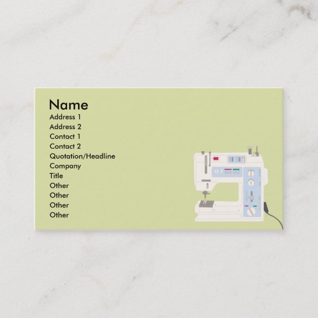 Sewing - Business Card (Front)