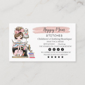 Sewing Business Card Appointment.