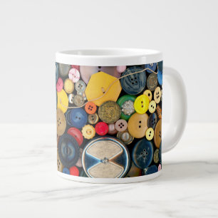 Sewing - Buttons - Bunch of Buttons Large Coffee Mug
