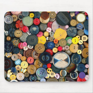 Sewing - Buttons - Bunch of Buttons Mouse Pad