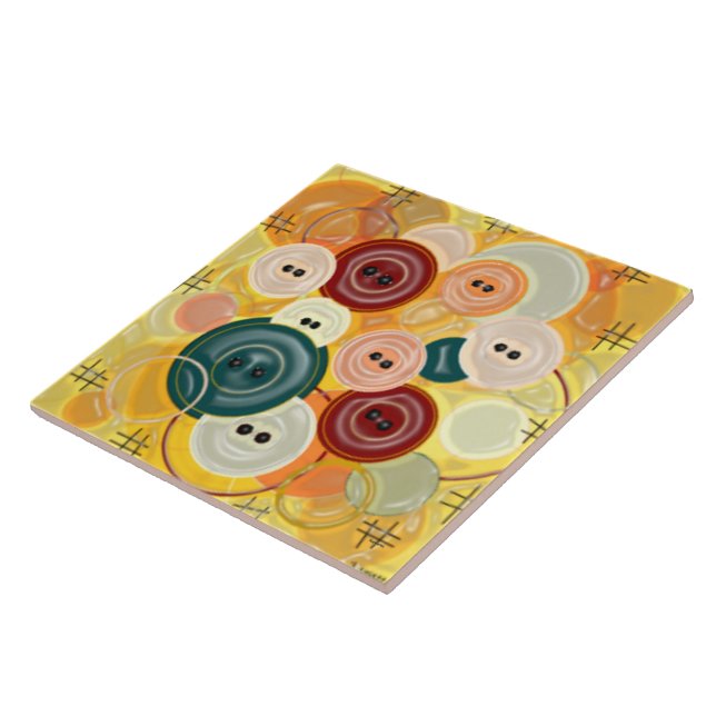 Sewing Buttons Dimensional Tile (Side)