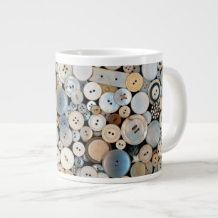 Sewing - Buttons - Lots of white buttons Large Coffee Mug