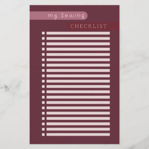 sewing checklist eggplant