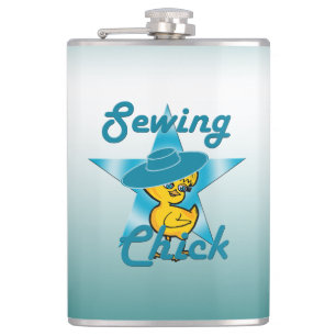 Sewing Chick #7 Hip Flask