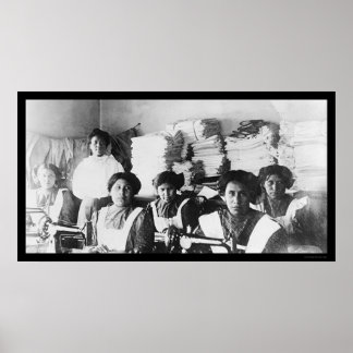 Sewing Class at the Bismarck Indian School 1922 Poster