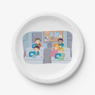 Sewing Class Students Paper Plates