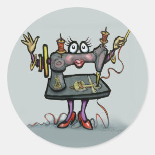 Sewing Classic Round Sticker