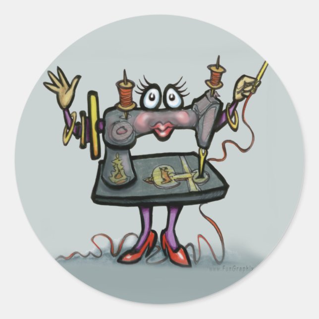 Sewing Classic Round Sticker (Front)